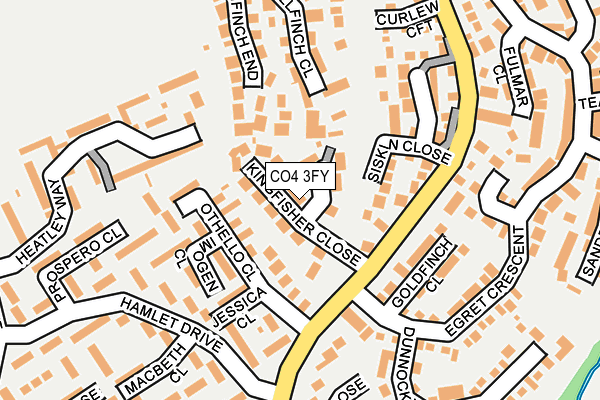 CO4 3FY map - OS OpenMap – Local (Ordnance Survey)