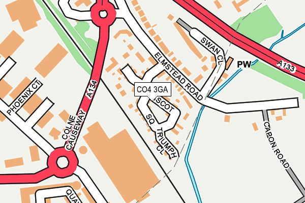 CO4 3GA map - OS OpenMap – Local (Ordnance Survey)