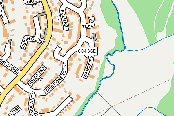 CO4 3GE map - OS OpenMap – Local (Ordnance Survey)