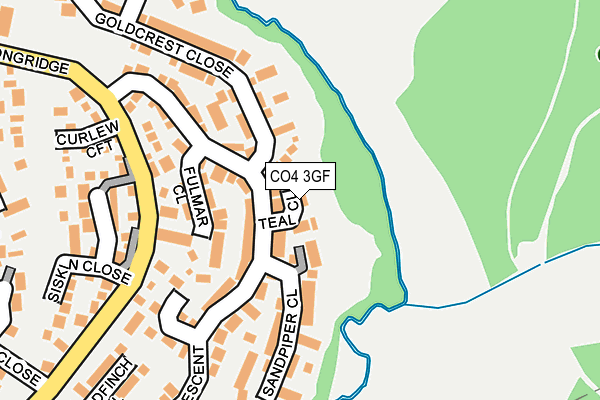 CO4 3GF map - OS OpenMap – Local (Ordnance Survey)