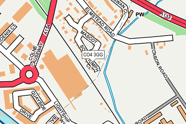 CO4 3GG map - OS OpenMap – Local (Ordnance Survey)