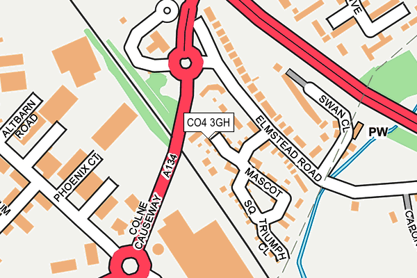 CO4 3GH map - OS OpenMap – Local (Ordnance Survey)