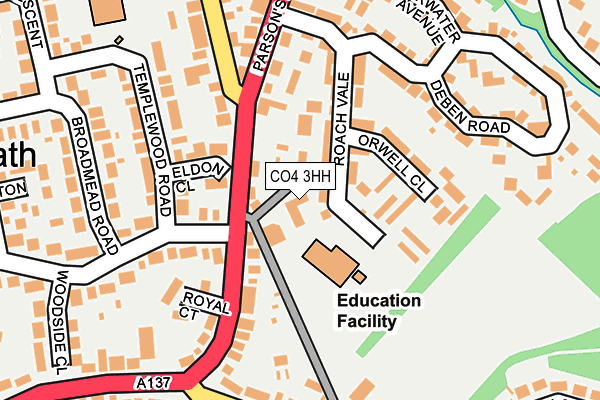 CO4 3HH map - OS OpenMap – Local (Ordnance Survey)