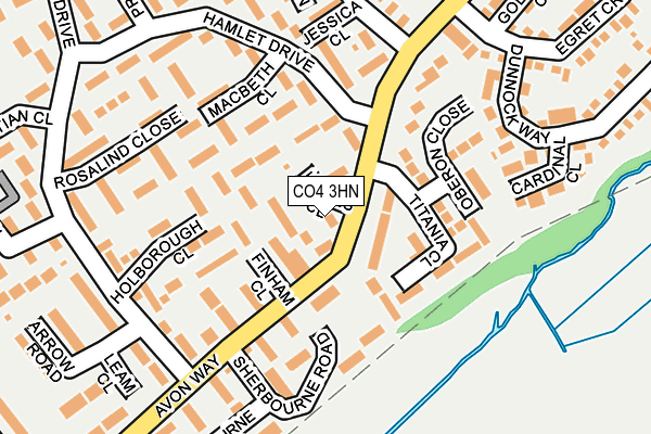 CO4 3HN map - OS OpenMap – Local (Ordnance Survey)