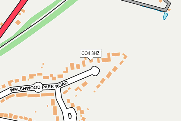 CO4 3HZ map - OS OpenMap – Local (Ordnance Survey)