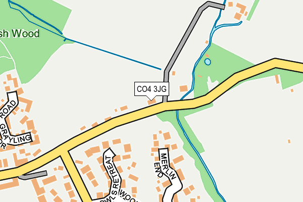 CO4 3JG map - OS OpenMap – Local (Ordnance Survey)