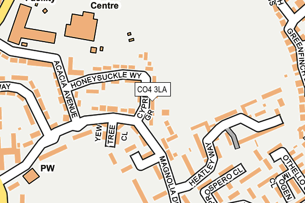 CO4 3LA map - OS OpenMap – Local (Ordnance Survey)