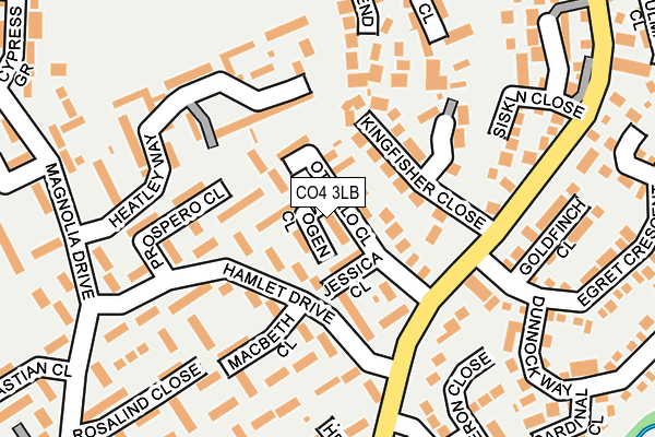 CO4 3LB map - OS OpenMap – Local (Ordnance Survey)