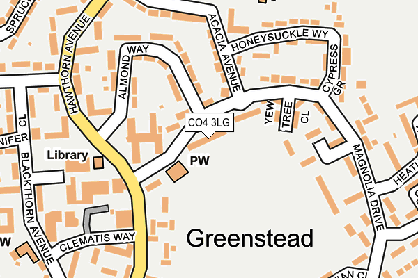 CO4 3LG map - OS OpenMap – Local (Ordnance Survey)