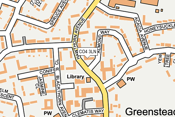 CO4 3LN map - OS OpenMap – Local (Ordnance Survey)