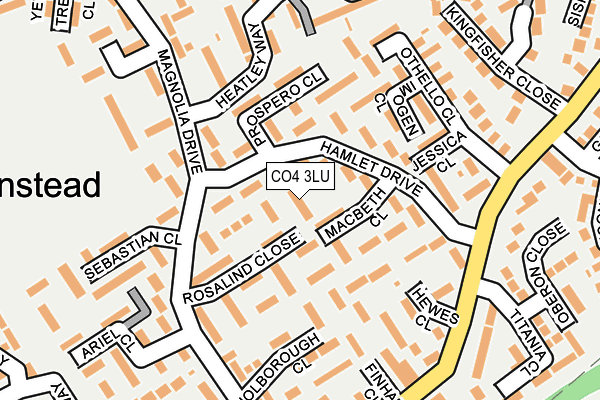 CO4 3LU map - OS OpenMap – Local (Ordnance Survey)