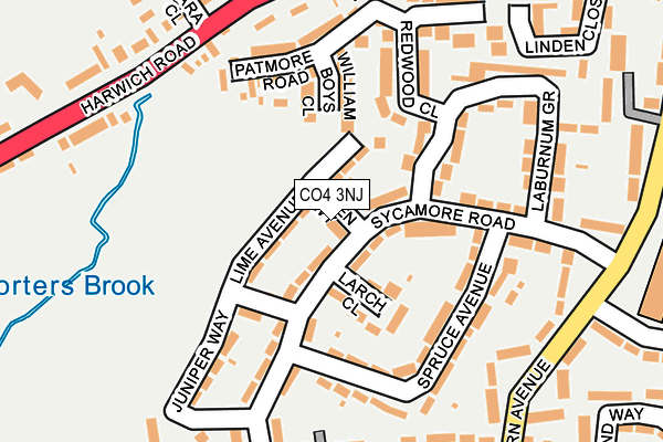 CO4 3NJ map - OS OpenMap – Local (Ordnance Survey)