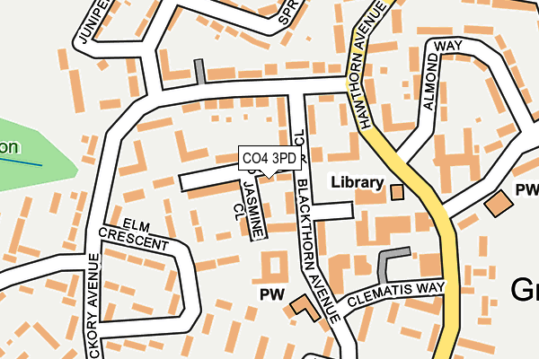 CO4 3PD map - OS OpenMap – Local (Ordnance Survey)