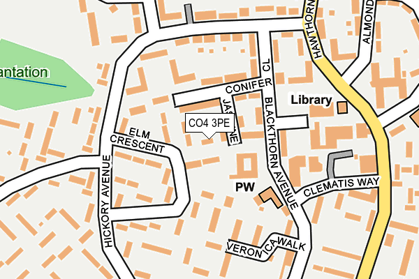 CO4 3PE map - OS OpenMap – Local (Ordnance Survey)
