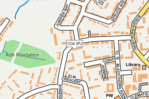 CO4 3PJ map - OS OpenMap – Local (Ordnance Survey)
