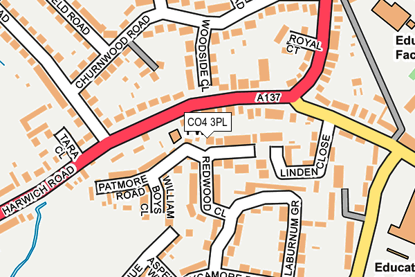 CO4 3PL map - OS OpenMap – Local (Ordnance Survey)