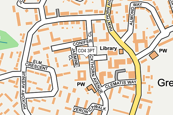 CO4 3PT map - OS OpenMap – Local (Ordnance Survey)
