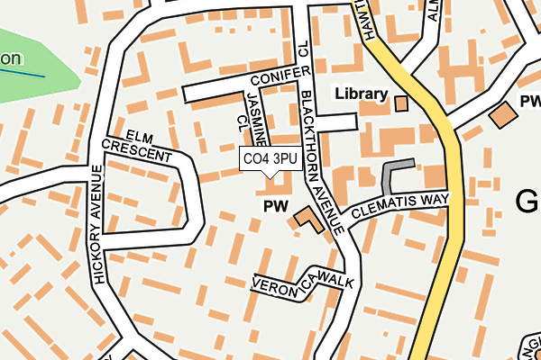CO4 3PU map - OS OpenMap – Local (Ordnance Survey)