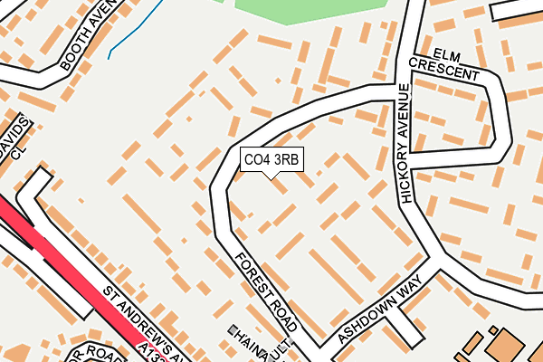 CO4 3RB map - OS OpenMap – Local (Ordnance Survey)