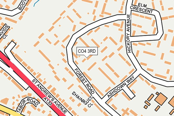 CO4 3RD map - OS OpenMap – Local (Ordnance Survey)