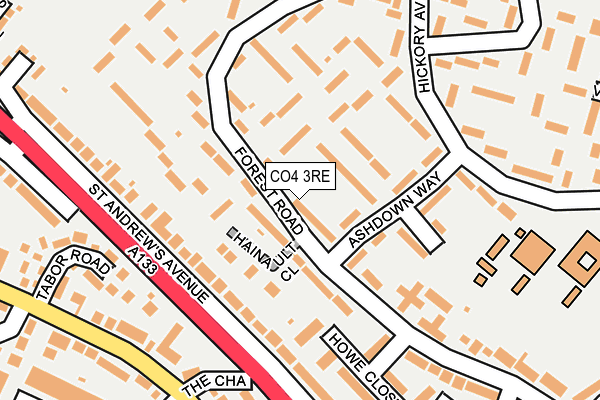 CO4 3RE map - OS OpenMap – Local (Ordnance Survey)