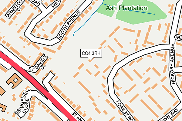 CO4 3RH map - OS OpenMap – Local (Ordnance Survey)