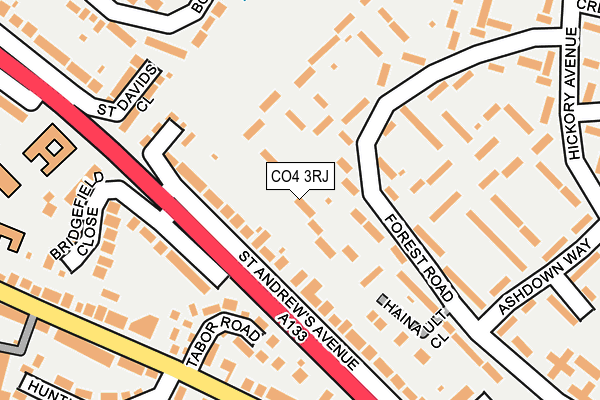 CO4 3RJ map - OS OpenMap – Local (Ordnance Survey)