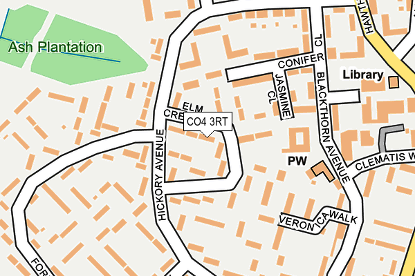 CO4 3RT map - OS OpenMap – Local (Ordnance Survey)