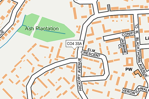 CO4 3SA map - OS OpenMap – Local (Ordnance Survey)