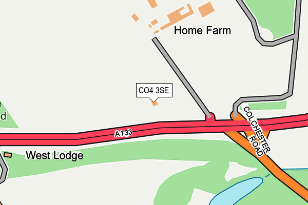 CO4 3SE map - OS OpenMap – Local (Ordnance Survey)