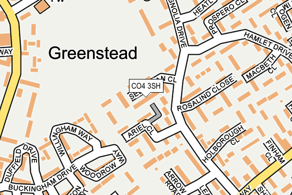 CO4 3SH map - OS OpenMap – Local (Ordnance Survey)