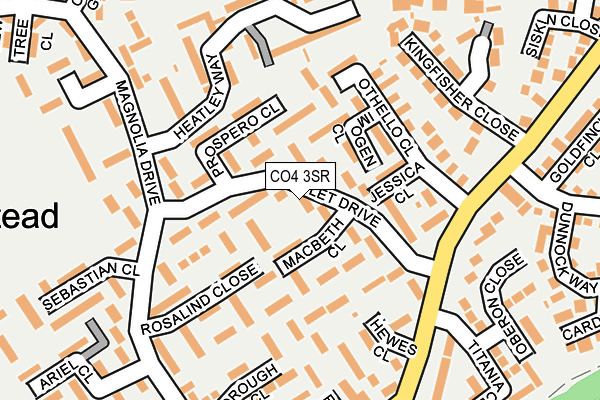 CO4 3SR map - OS OpenMap – Local (Ordnance Survey)