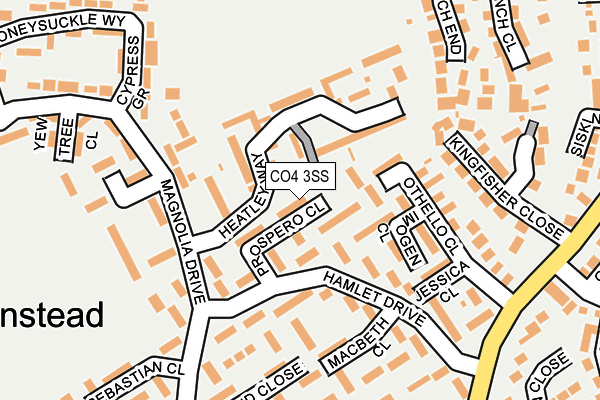 CO4 3SS map - OS OpenMap – Local (Ordnance Survey)
