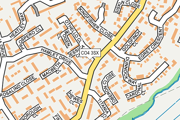 CO4 3SX map - OS OpenMap – Local (Ordnance Survey)