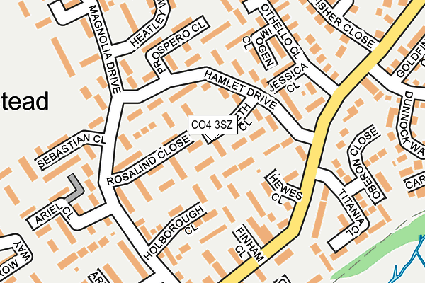 CO4 3SZ map - OS OpenMap – Local (Ordnance Survey)