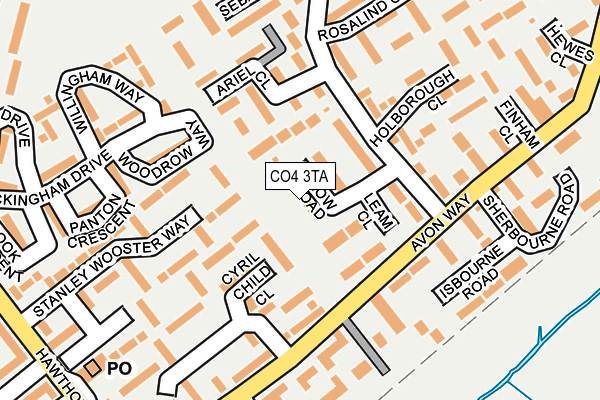 CO4 3TA map - OS OpenMap – Local (Ordnance Survey)
