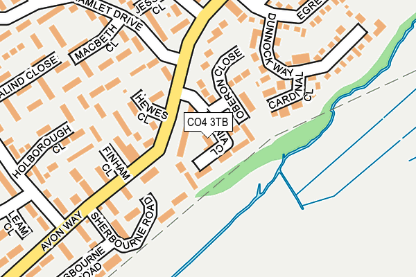 CO4 3TB map - OS OpenMap – Local (Ordnance Survey)
