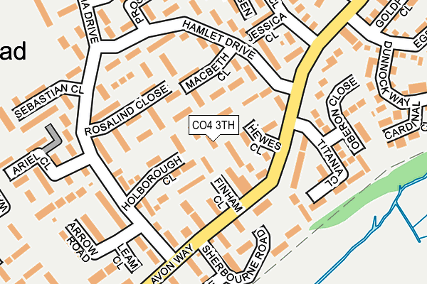 CO4 3TH map - OS OpenMap – Local (Ordnance Survey)