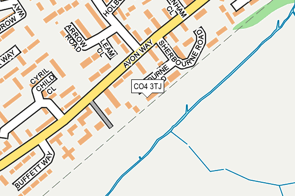CO4 3TJ map - OS OpenMap – Local (Ordnance Survey)