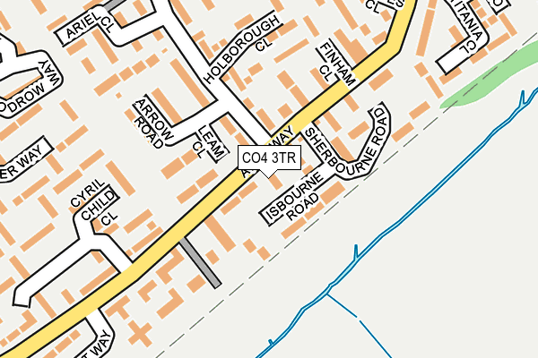 CO4 3TR map - OS OpenMap – Local (Ordnance Survey)