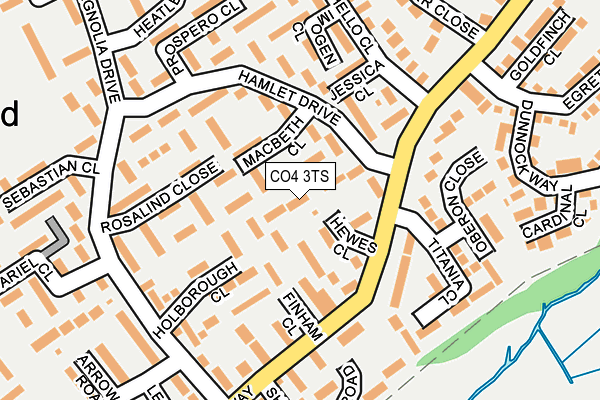 CO4 3TS map - OS OpenMap – Local (Ordnance Survey)