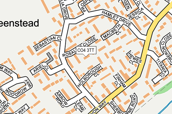 CO4 3TT map - OS OpenMap – Local (Ordnance Survey)