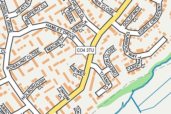 CO4 3TU map - OS OpenMap – Local (Ordnance Survey)