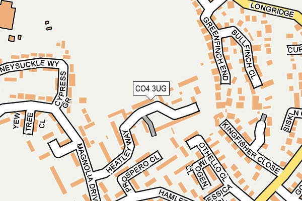 CO4 3UG map - OS OpenMap – Local (Ordnance Survey)