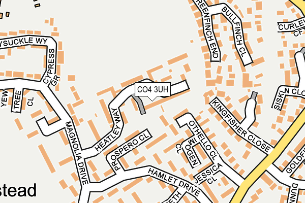 CO4 3UH map - OS OpenMap – Local (Ordnance Survey)
