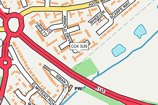 CO4 3UN map - OS OpenMap – Local (Ordnance Survey)