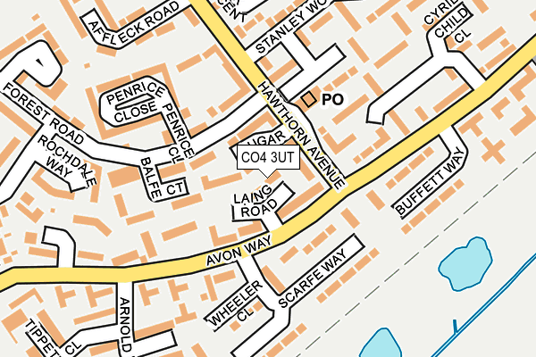 CO4 3UT map - OS OpenMap – Local (Ordnance Survey)