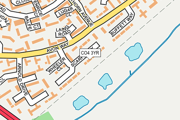 CO4 3YR map - OS OpenMap – Local (Ordnance Survey)