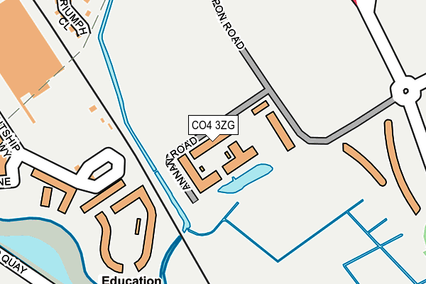 CO4 3ZG map - OS OpenMap – Local (Ordnance Survey)