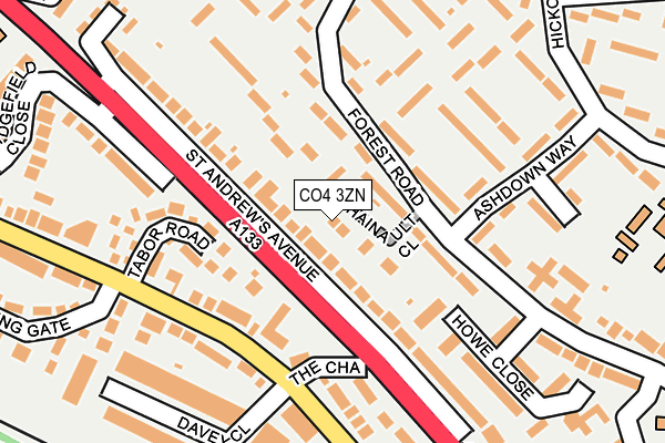 CO4 3ZN map - OS OpenMap – Local (Ordnance Survey)